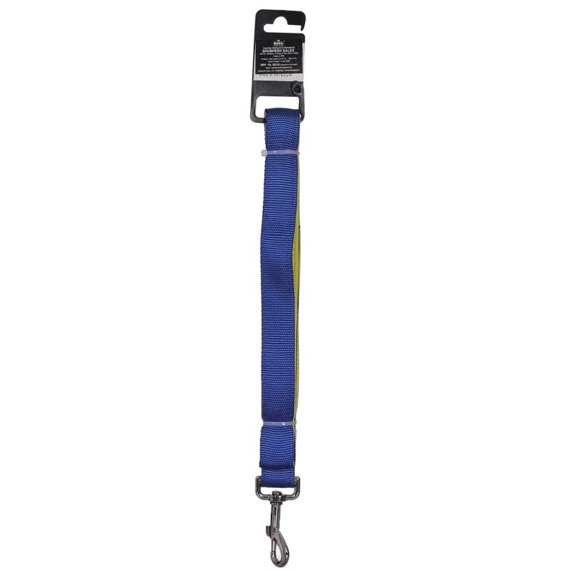 Basil Nylon Adjustable Padded Dog Leash - Blue