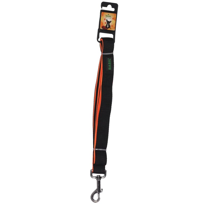 Basil Nylon Adjustable Padded Dog Leash - Black