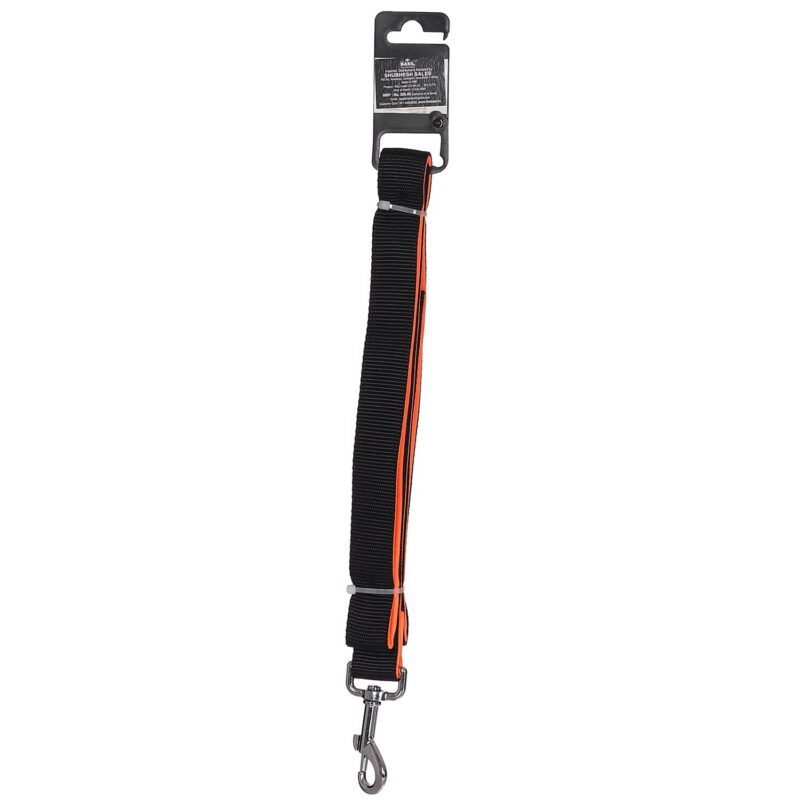 Basil Nylon Adjustable Padded Dog Leash - Black