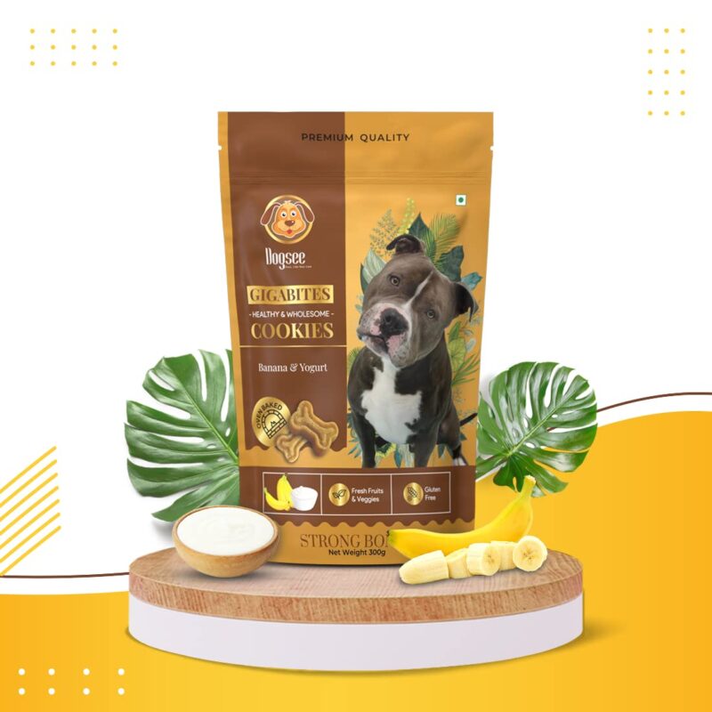 Dogsee Gigabites- Banana Yogurt Cookies for Dogs - 300gm