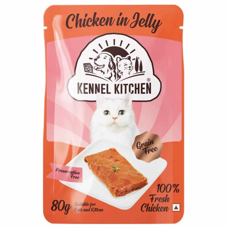 Kennel Kitchen Chicken in Jelly for Adult Cat and Kitten Wet Cat Food - 80gm