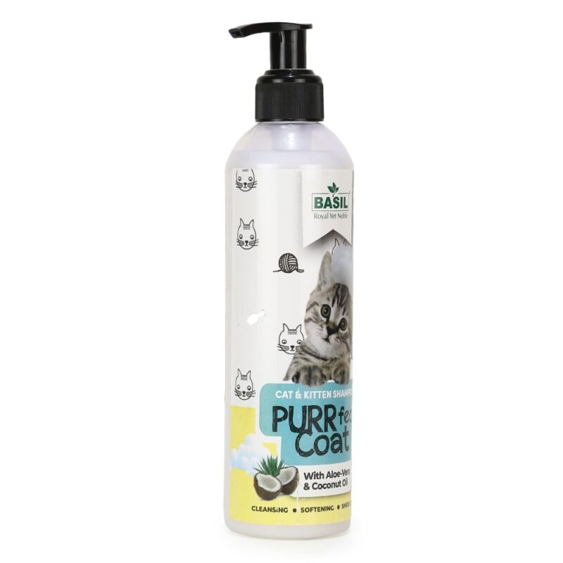 Basil Purrfect Coat Shampoo for Cats and Kittens - 300ml