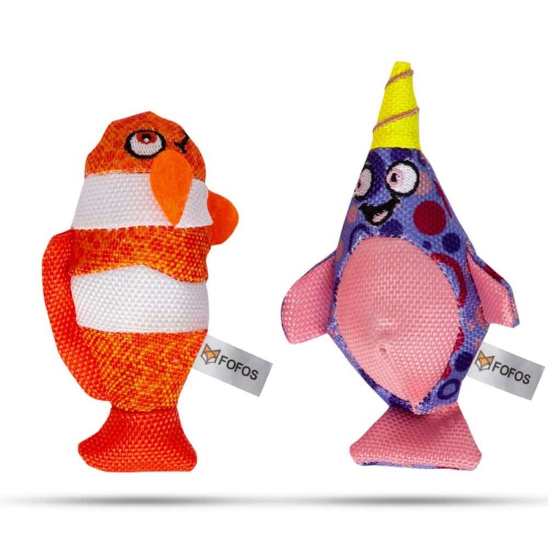 FOFOS Summer Cat Toy - Sperm Whales with Clown Fish Cat Toy