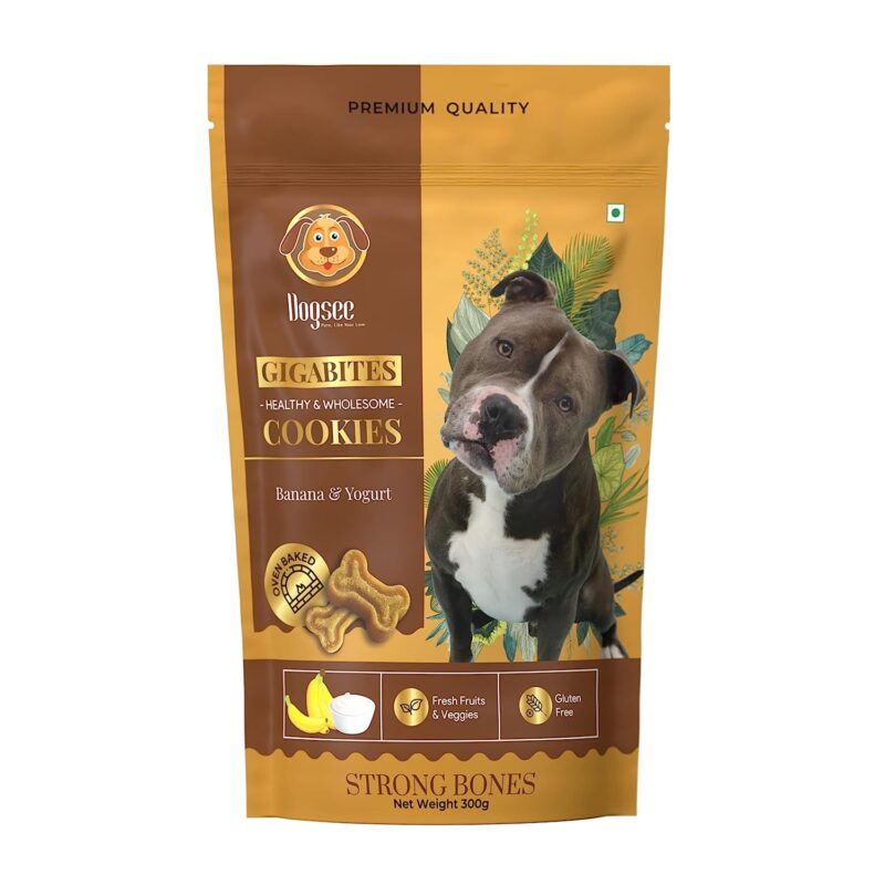 Dogsee Gigabites- Banana Yogurt Cookies for Dogs - 300gm