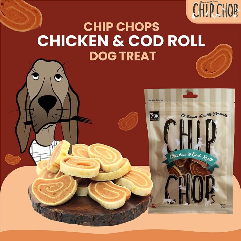 Chip Chops Chicken & Cod Roll Dog Treat