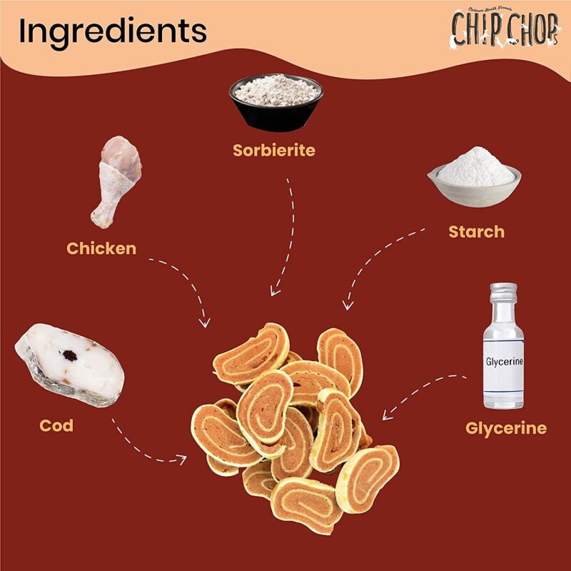 Chip Chops Chicken & Cod Roll Dog Treat