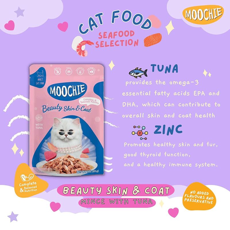 Moochie Wet Cat Food Beauty Skin & Coat 85gm