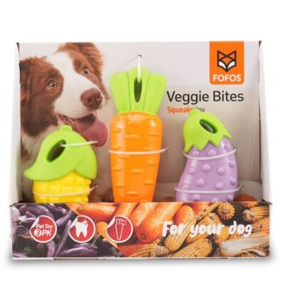 FOFOS Vegi-Bites Carrot Dog Toy - Tails In The House