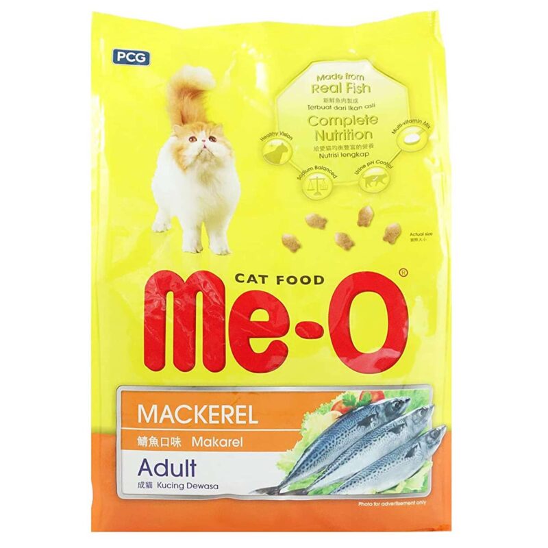 Meo Adult Cat Dry Food, Mackerel - 1.2kg