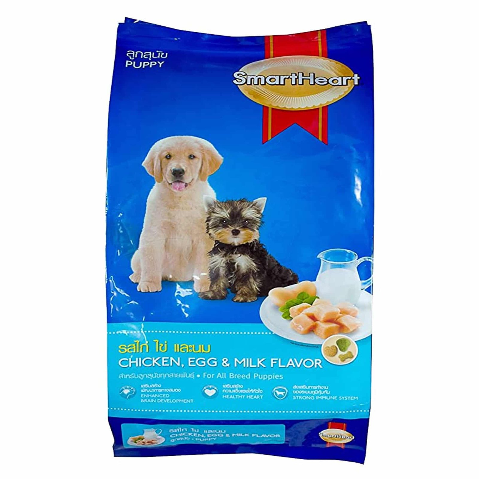 Smart Heart Puppy Dog Food Dry Chicken Egg and Milk Tails In The